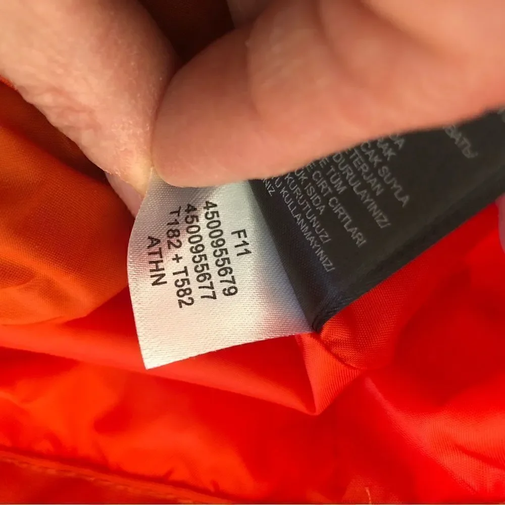 THE NORTH FACE Hyvent Orange/Brown Jacket w/ Brown Plaid Reversible Liner